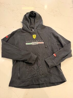 Ferrari Official Licensed Hoodie Mens XL Black Scuderia F1 Pullover Sweatshirt